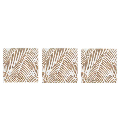 Plow & Hearth Home Accents Indoor Living Three Panel White Washed Tropical Wall Art