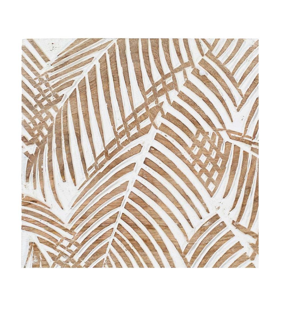 Plow & Hearth Home Accents Indoor Living Three Panel White Washed Tropical Wall Art