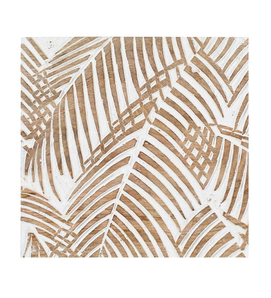 Plow & Hearth Home Accents Indoor Living Three Panel White Washed Tropical Wall Art
