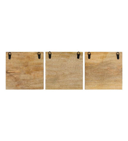 Plow & Hearth Home Accents Indoor Living Three Panel White Washed Tropical Wall Art