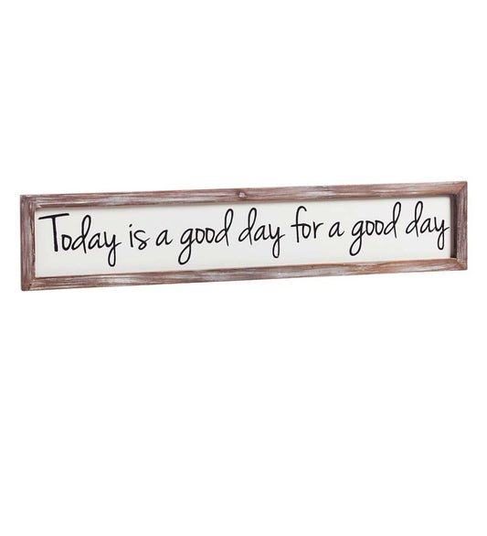 Plow & Hearth Home Accents Indoor Living Today Is A Good Day Wooden Wall Art