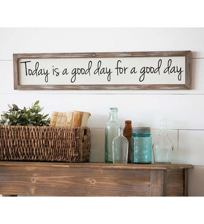 Plow & Hearth Home Accents Indoor Living Today Is A Good Day Wooden Wall Art