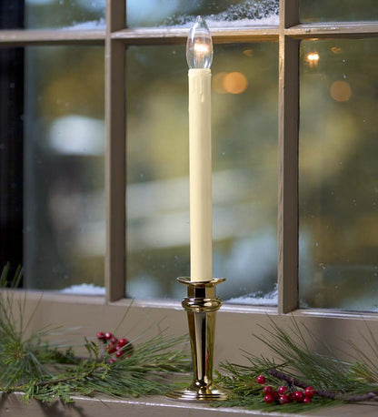 Plow & Hearth Home Accents Indoor Living Traditional Adjustable Window Candles With Timer And Remote
