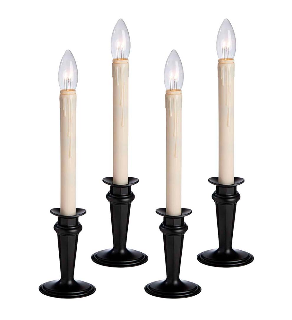 Plow & Hearth Home Accents Indoor Living Traditional Adjustable Window Candles With Timer And Remote