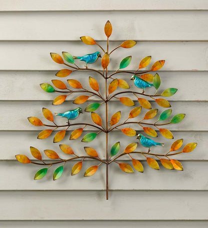 Plow & Hearth Home Accents Indoor Living Tree Of Life And Bluebird Wall Art