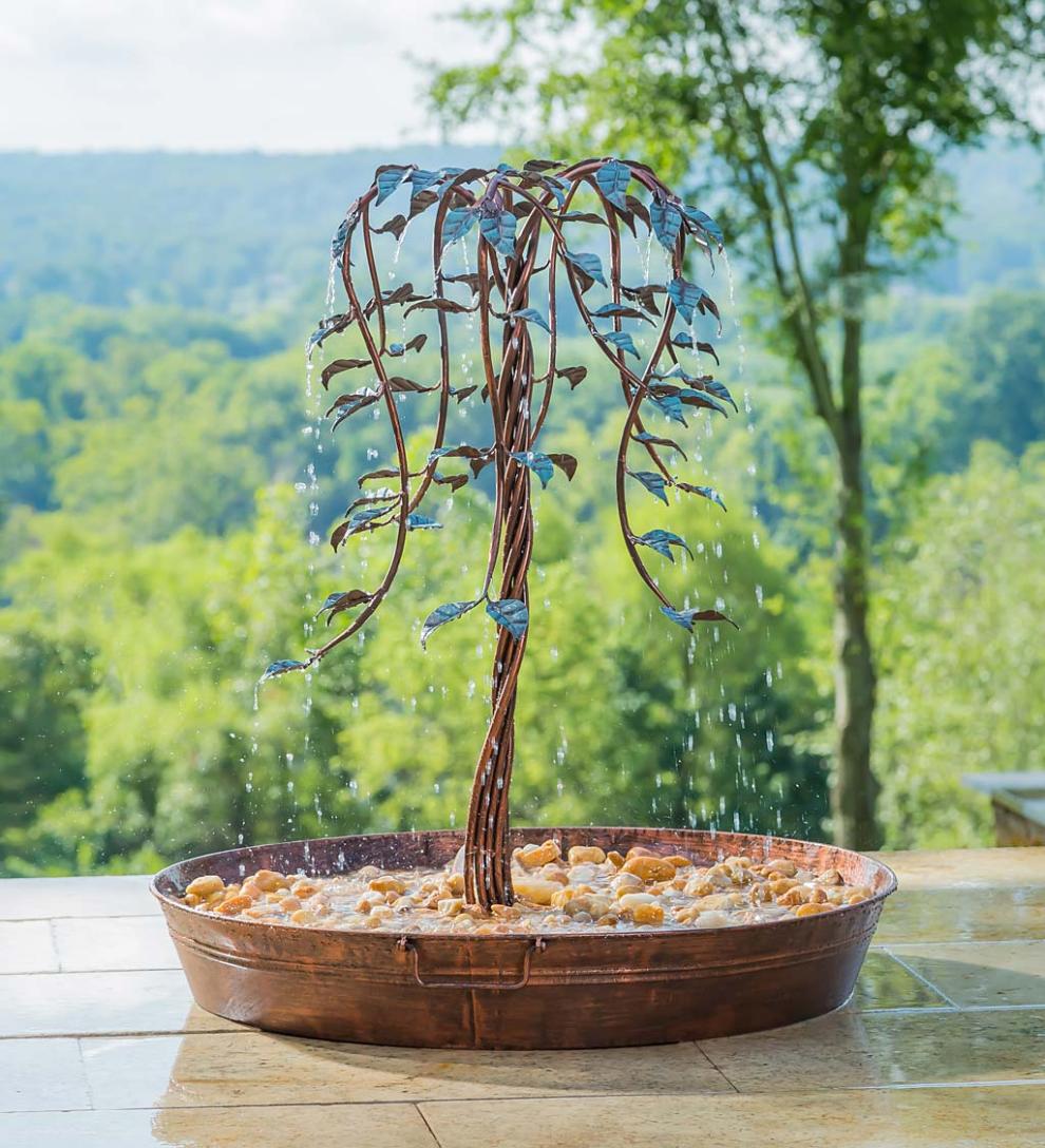 Plow & Hearth Home Accents Indoor Living Tree Of Life Indoor/Outdoor Electric Fountain