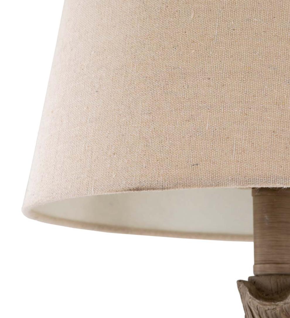 Plow & Hearth Home Accents Indoor Living Twisted Branch Table Lamp With Natural Linen Shade