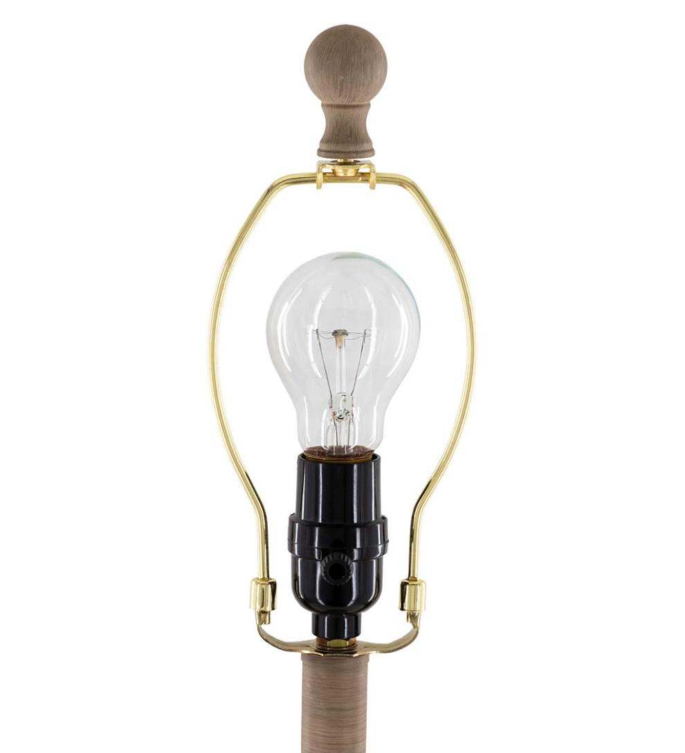 Plow & Hearth Home Accents Indoor Living Twisted Branch Table Lamp With Natural Linen Shade