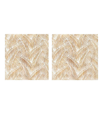 Plow & Hearth Home Accents Indoor Living Two Panel White Washed Tropical Wall Art