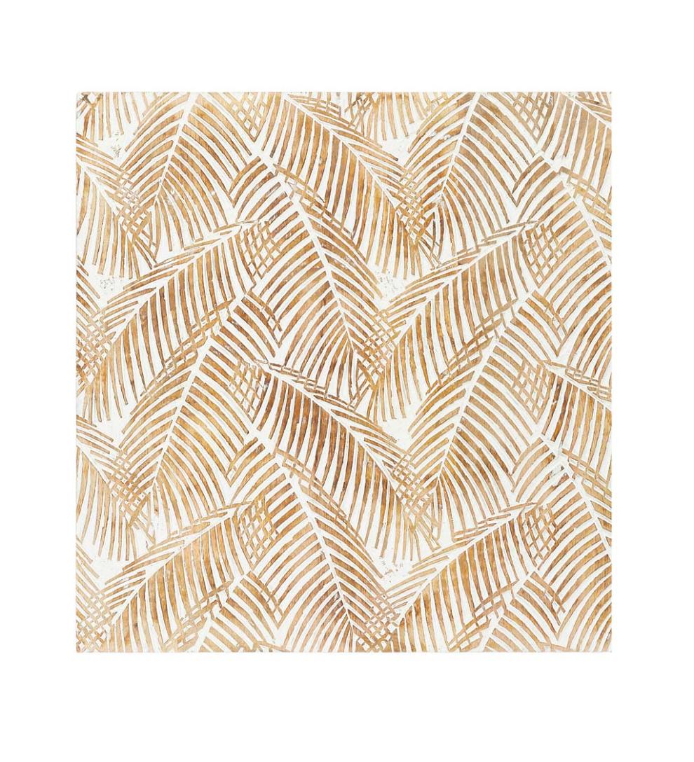 Plow & Hearth Home Accents Indoor Living Two Panel White Washed Tropical Wall Art