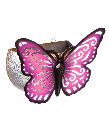 Plow & Hearth Home Accents Indoor Living Wall Mounted Butterfly Planter - Purple