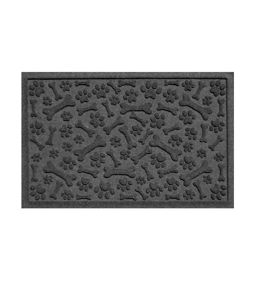 Plow & Hearth Home Accents Indoor Living Waterhog Paws And Bones Doormat