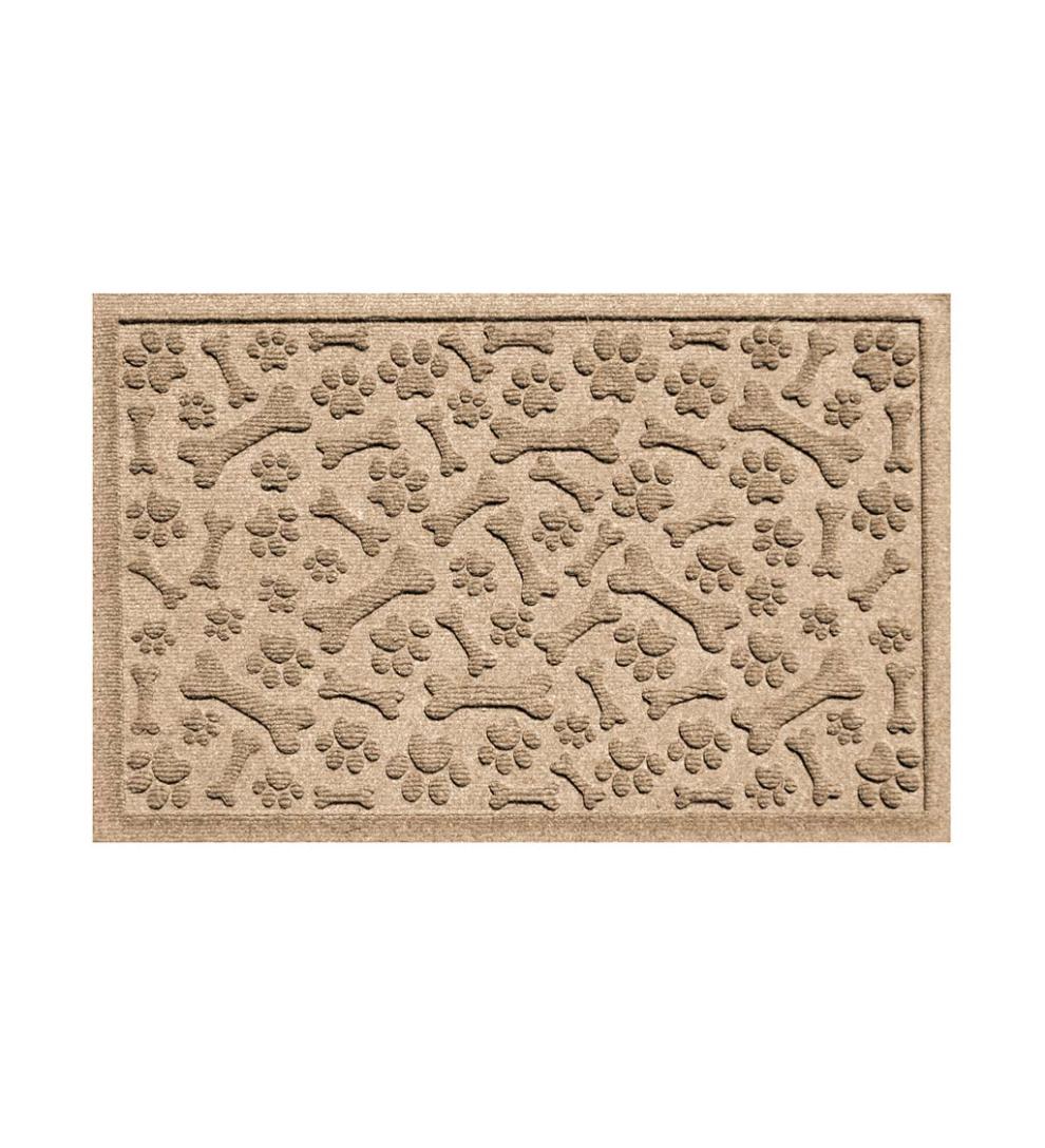 Plow & Hearth Home Accents Indoor Living Waterhog Paws And Bones Doormat