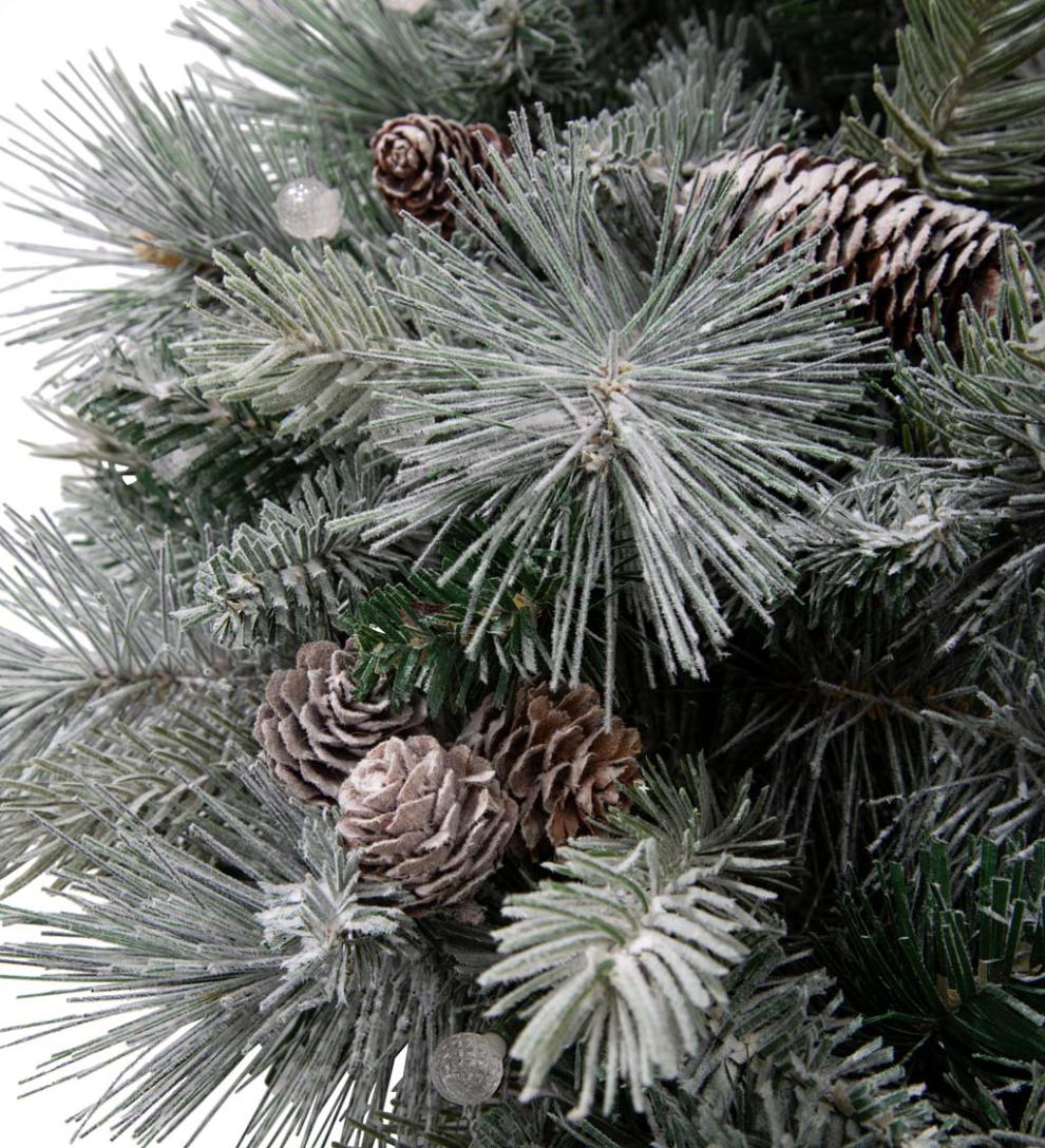 Plow & Hearth Home Accents Indoor Living Winter Frost Lighted Holiday Wreath