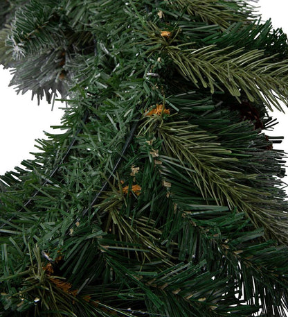 Plow & Hearth Home Accents Indoor Living Winter Frost Lighted Holiday Wreath