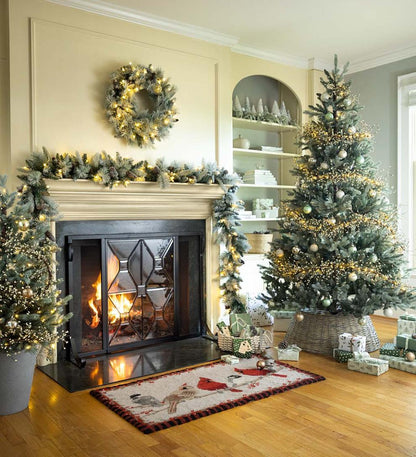 Plow & Hearth Home Accents Indoor Living Winter Frost Lighted Holiday Wreath