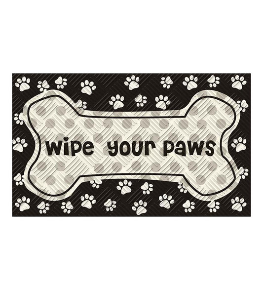Plow & Hearth Home Accents Indoor Living Wipe Your Paws Embossed Floor Mat