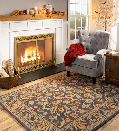 Plow & Hearth Home Office Indoor Living Beverly Tufted Accent Chair With Nailhead Trim - Ash