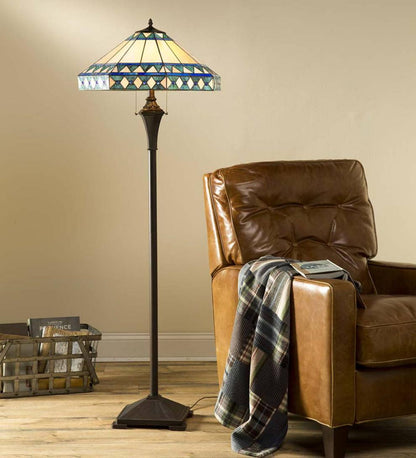 Plow & Hearth Home Office Indoor Living Camden Tiffany Floor Lamp