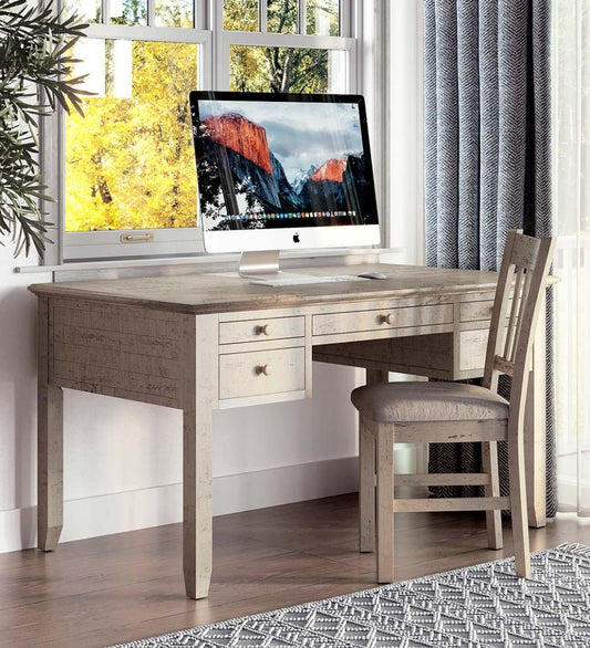 Plow & Hearth Home Office Indoor Living Chelsea Power Station Desk And Slat Back Chair