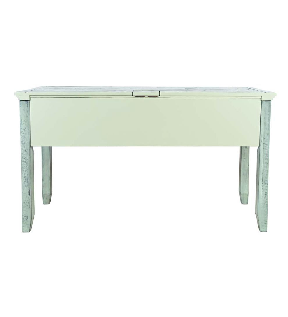 Plow & Hearth Home Office Indoor Living Chelsea Power Station Desk And Slat Back Chair