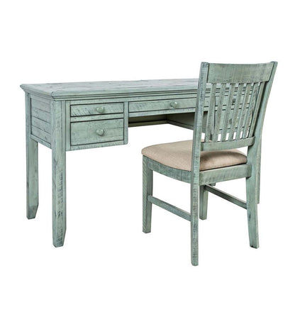 Plow & Hearth Home Office Indoor Living Chelsea Power Station Desk And Slat Back Chair