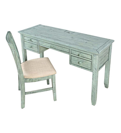 Plow & Hearth Home Office Indoor Living Chelsea Power Station Desk And Slat Back Chair