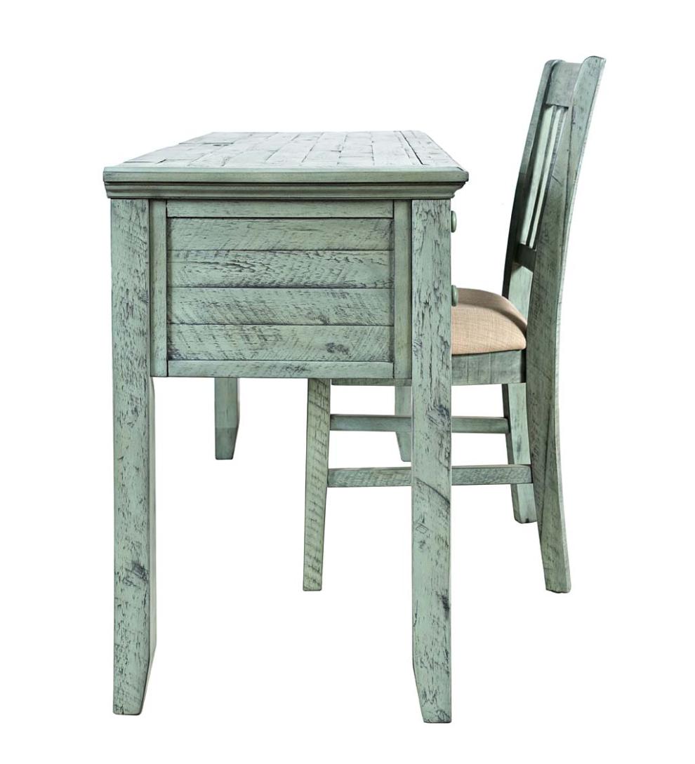 Plow & Hearth Home Office Indoor Living Chelsea Power Station Desk And Slat Back Chair