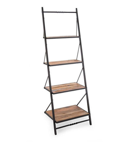 Plow & Hearth Home Office Indoor Living Deep Creek Reclaimed Wood Ladder Wall Shelf Display/Storage
