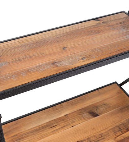 Plow & Hearth Home Office Indoor Living Deep Creek Reclaimed Wood Ladder Wall Shelf Display/Storage
