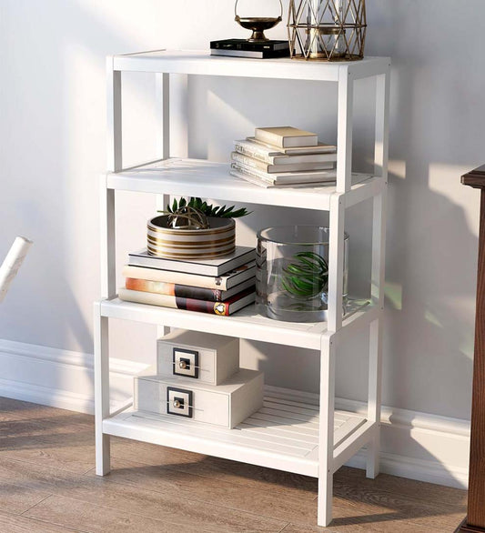 Plow & Hearth Home Office Indoor Living Farmhouse Four-Tier Shelf Bookcase - Antique Chestnut