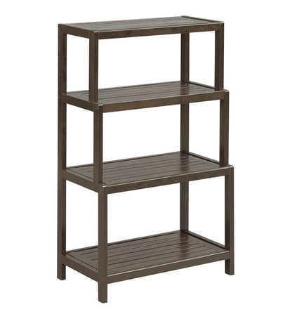 Plow & Hearth Home Office Indoor Living Farmhouse Four-Tier Shelf Bookcase - Antique Chestnut
