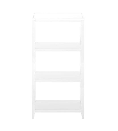 Plow & Hearth Home Office Indoor Living Farmhouse Three-Shelf Tall Bookcase Storage Rack - Walnut