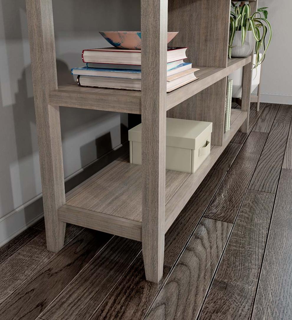 Plow & Hearth Home Office Indoor Living Farmhouse Two-Shelf Console Bookcase - Walnut