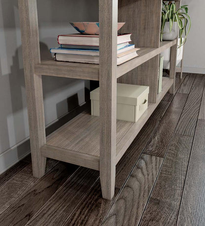 Plow & Hearth Home Office Indoor Living Farmhouse Two-Shelf Console Bookcase - Walnut