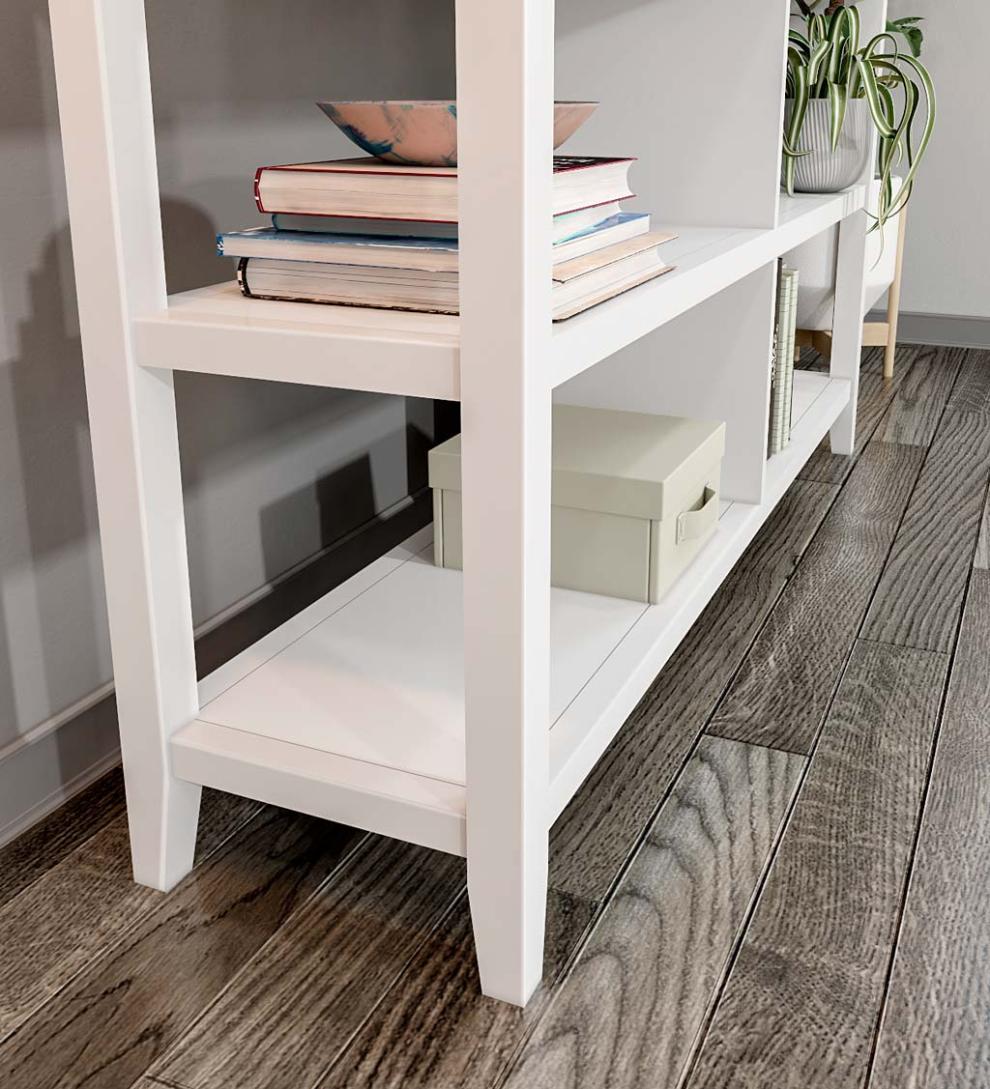 Plow & Hearth Home Office Indoor Living Farmhouse Two-Shelf Console Bookcase - Walnut