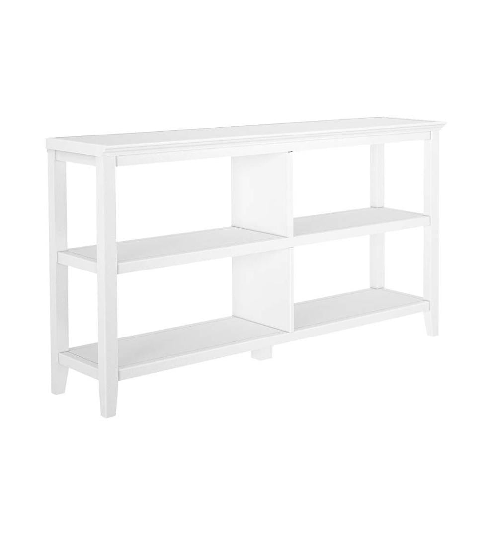 Plow & Hearth Home Office Indoor Living Farmhouse Two-Shelf Console Bookcase - Walnut