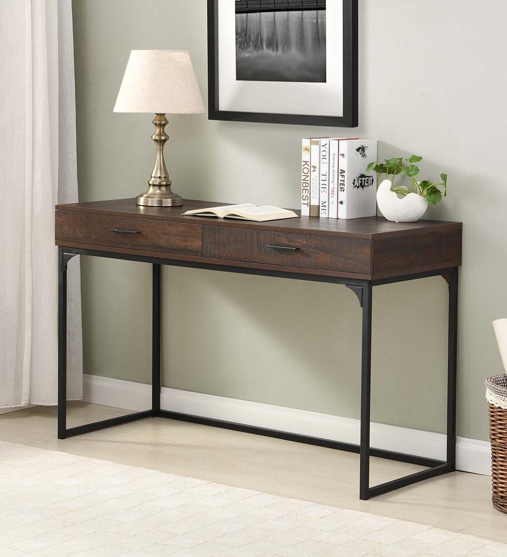 Plow & Hearth Home Office Indoor Living Harrison 2-Drawer Desk - Elm