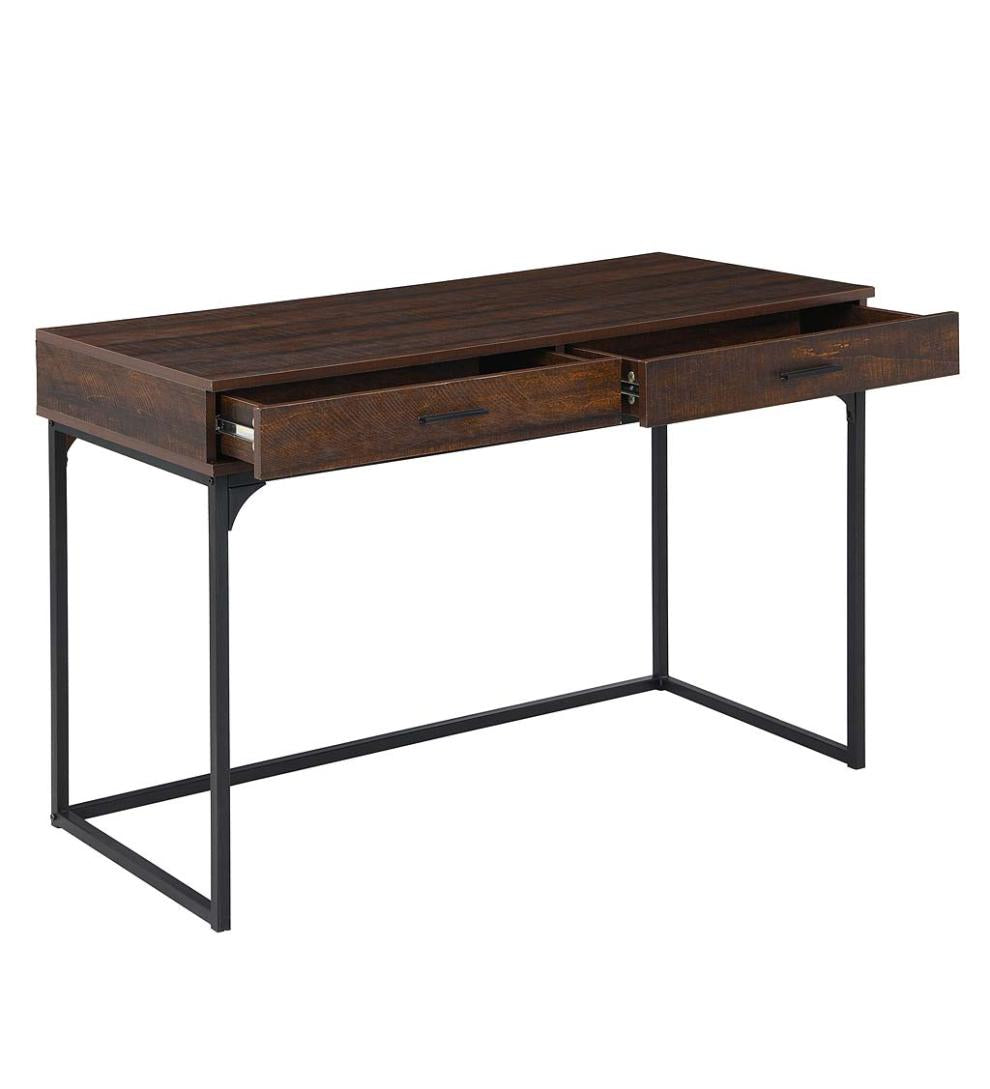 Plow & Hearth Home Office Indoor Living Harrison 2-Drawer Desk - Elm