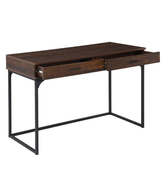 Plow & Hearth Home Office Indoor Living Harrison 2-Drawer Desk - Elm