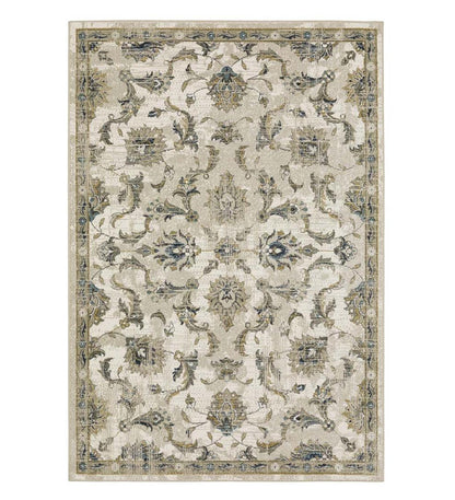 Plow & Hearth Home Office Indoor Living Heartland Border Polypropylene Rug