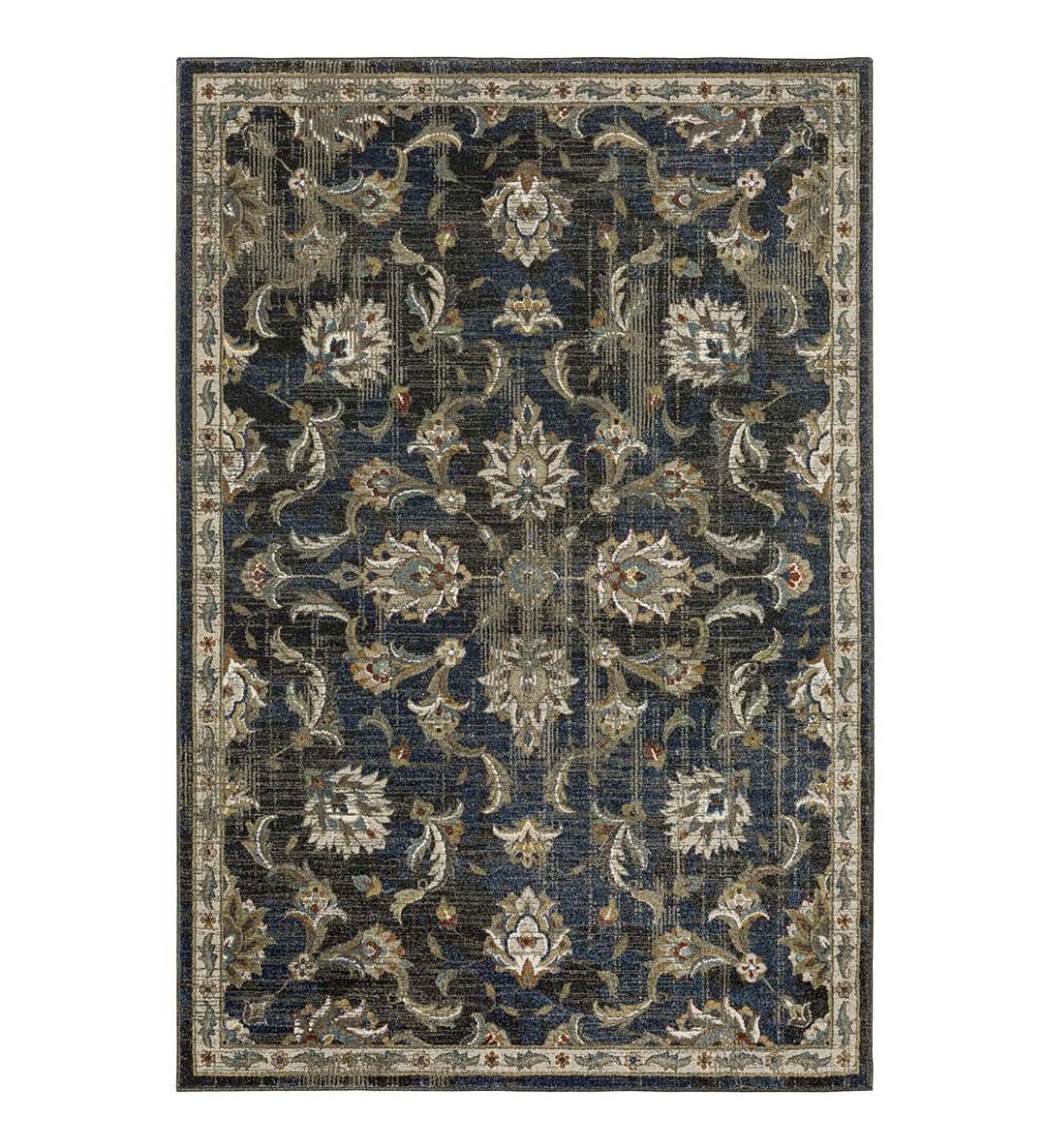 Plow & Hearth Home Office Indoor Living Heartland Border Polypropylene Rug