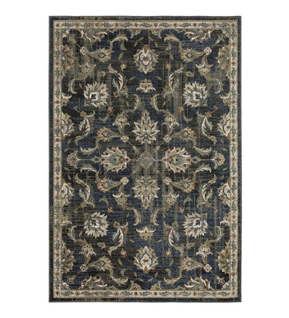 Plow & Hearth Home Office Indoor Living Heartland Border Polypropylene Rug