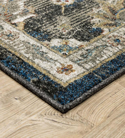 Plow & Hearth Home Office Indoor Living Heartland Border Polypropylene Rug