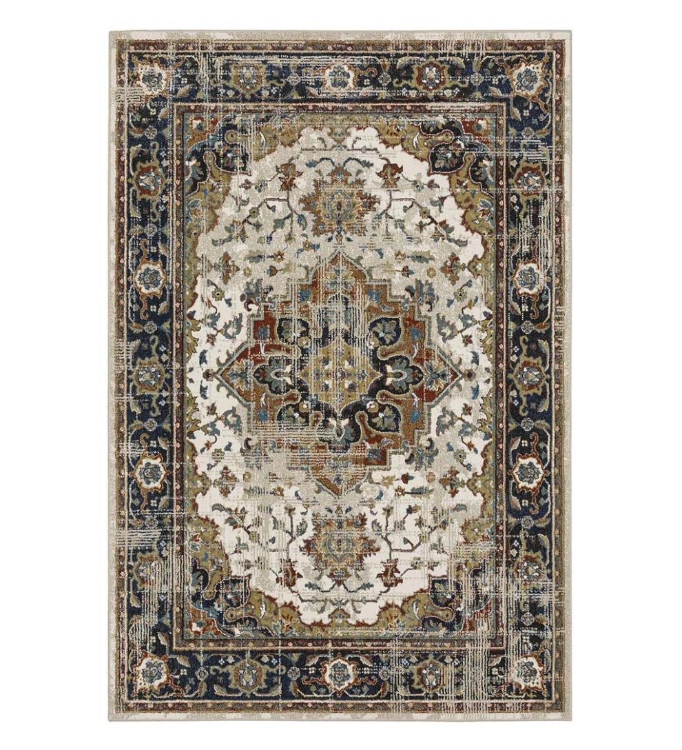 Plow & Hearth Home Office Indoor Living Heartland Medallion Polypropylene Rug