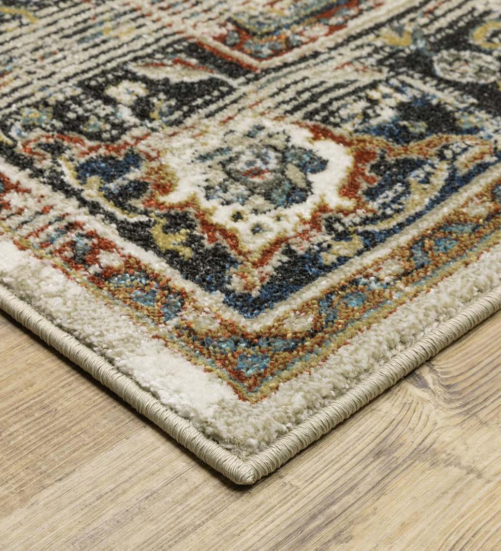 Plow & Hearth Home Office Indoor Living Heartland Medallion Polypropylene Rug