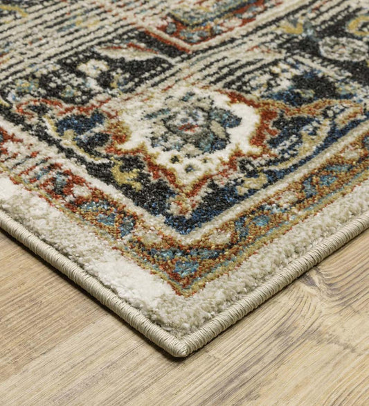 Plow & Hearth Home Office Indoor Living Heartland Medallion Polypropylene Rug