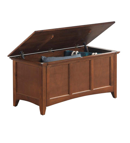 Plow & Hearth Home Office Indoor Living Hinged Paneled Storage Chest/Console - Antique Black