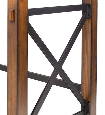 Plow & Hearth Home Office Indoor Living L-Shaped Lift Desk With Two Height Settings And Drawer