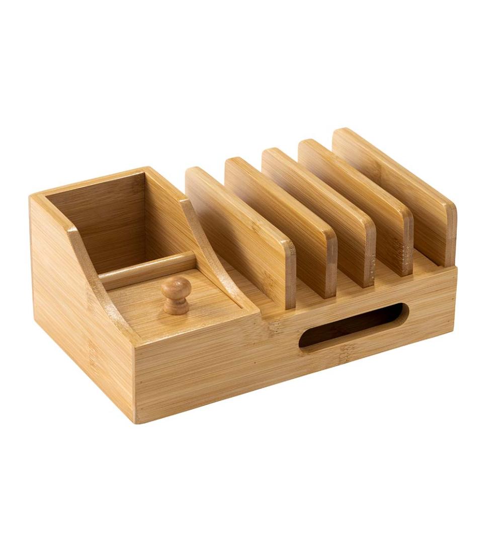Plow & Hearth Home Office Indoor Living Multiple Technology Organizer